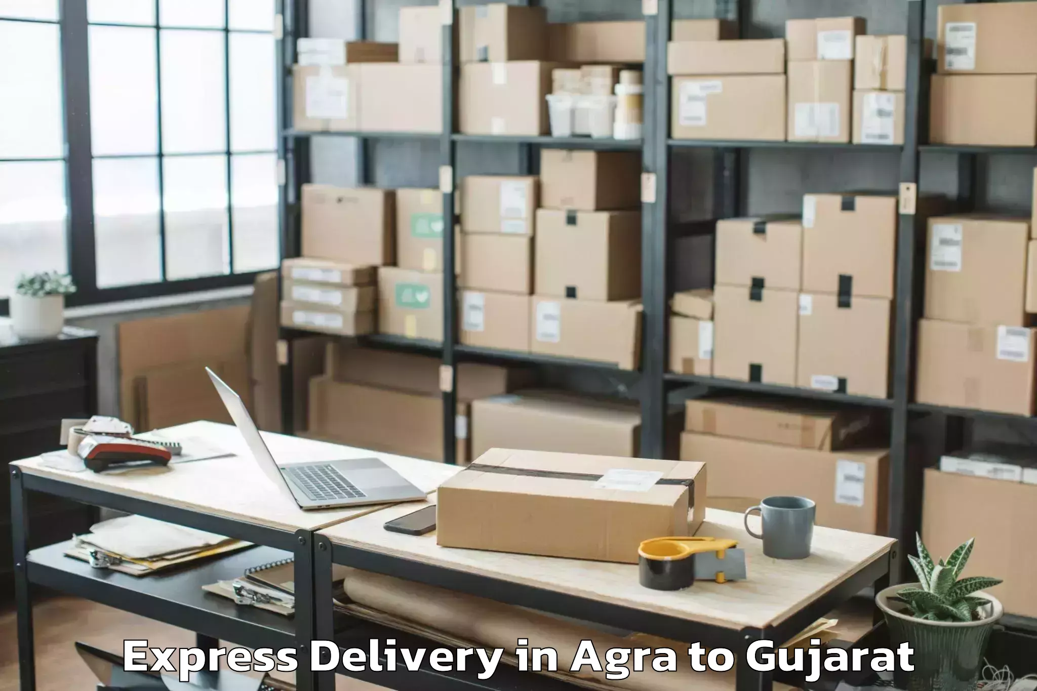 Reliable Agra to Jetpur Express Delivery